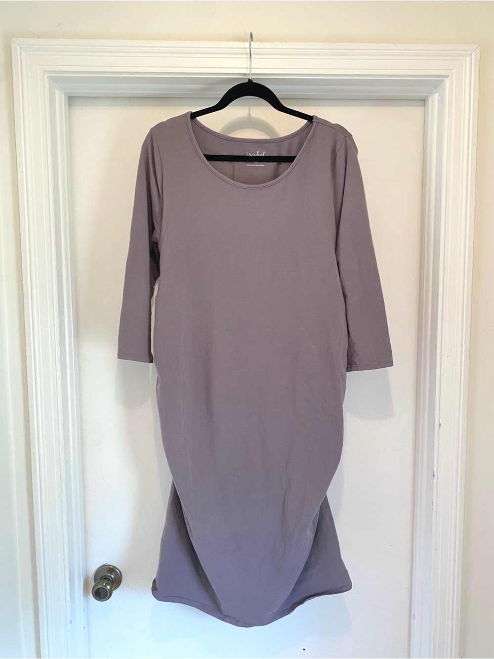 Isabel by Ingrid & Isabel Maternity Dress Size XL Purple 3/4 sleeve scoop neck